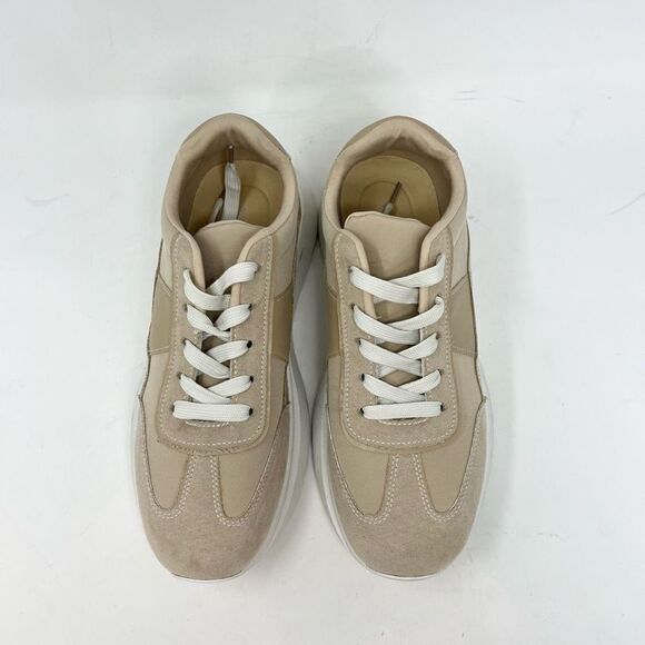 Madden Girl Angiee Sneakers Womens 10 Beige Lace-Up Platform Round Toe - Picture 5 of 11